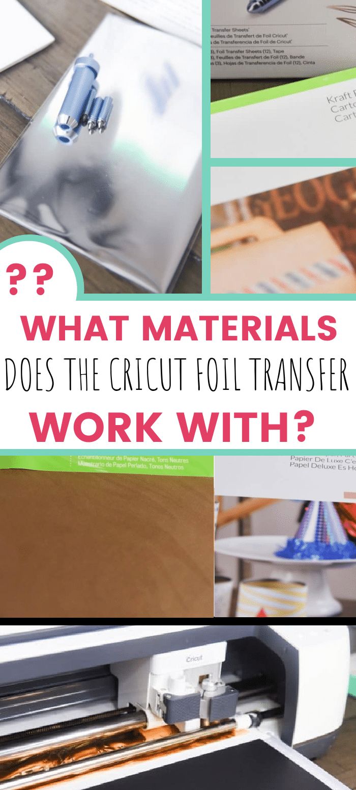 what materials does the cricut foil transfer work with?