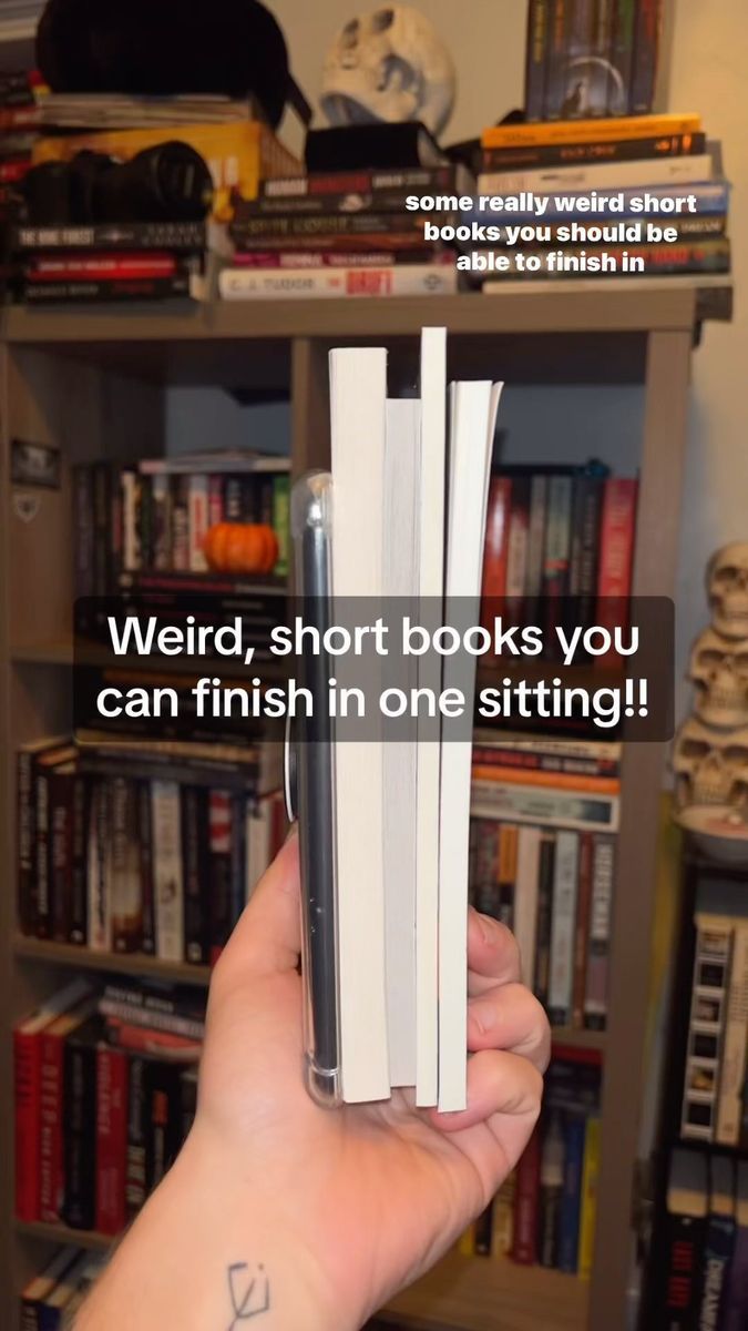 someone is holding some kind of book in their hand with the caption weird, short books you can finish in one sitting