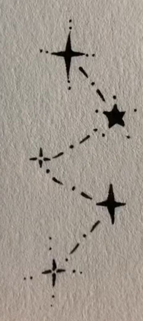 three black stars are drawn on the wall