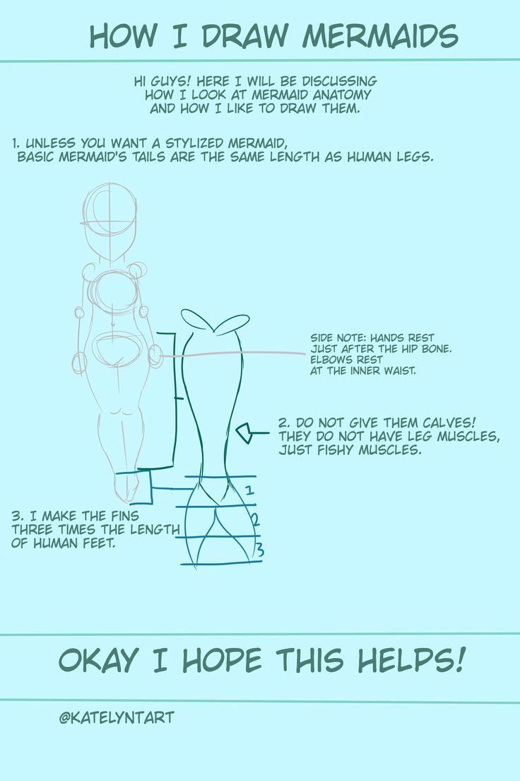 the instructions for how to draw mermaids