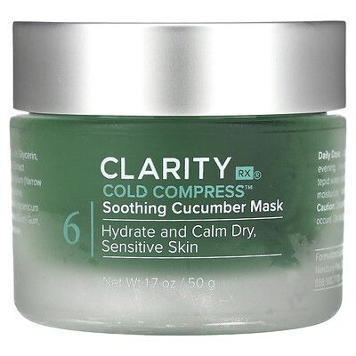 6Hydrate and Calm Dry, Sensitive SkinCold Compress™ Soothing Cucumber Mask is a hydrating, calming and cooling gel mask that brings relief to sensitive, stressed or irritated skin. Plant based extracts of cucumber, chamomile and aloe blend together to soothe and hydrate. This gentle gel mask cools on contact and provides comfort for inflamed, red or rosacea-prone skin. Cucumber Mask, Skin Care Masks, Gel Mask, Cosmetic Skin Care, Irritated Skin, Cucumber, Sensitive Skin, Beauty And Personal Care, Plant Based