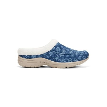 The Easy Spirit Blake clog is perfect for all-day walking and standing. It's lightwieght design will feel like you are walking on air. This indoor/outdoor women's faux fur lined slipper is sure to be your new favorite clog! Size: 12.  Color: Blue.  Gender: female.  Age Group: adult. Casual Blue Clogs With Arch Support, Blue Clogs With Arch Support And Round Toe, Blue Round Toe Clogs With Arch Support, Comfortable Blue Slip-resistant Walking Shoes, Comfortable Blue Walking Shoes For Outdoor Activities, Casual Comfortable Clogs For Outdoor, Comfortable Casual Outdoor Clogs, Casual Comfortable Outdoor Clogs, Blue Slip-on Clogs For Outdoor Activities