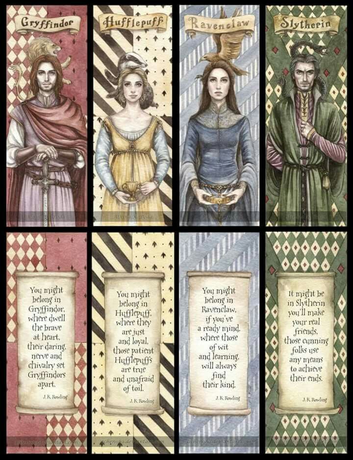 four cards with pictures of people in medieval dress