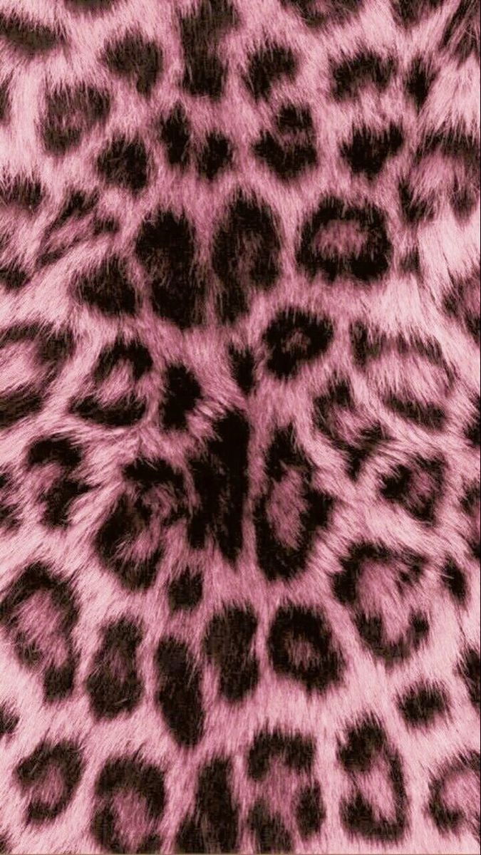 an animal print pattern is shown in black and pink colors on a fur material background