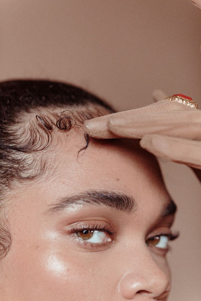 Baby Hairs, Grown Up Side Part Baby Hairs, What To Do With Baby Hairs, Grow Baby Hair, Editorial Sleek Hair, Slick Hair Editorial, Slick Back Hair Editorial, Mac Face And Body, Eco Styler Gel, Baby Bangs