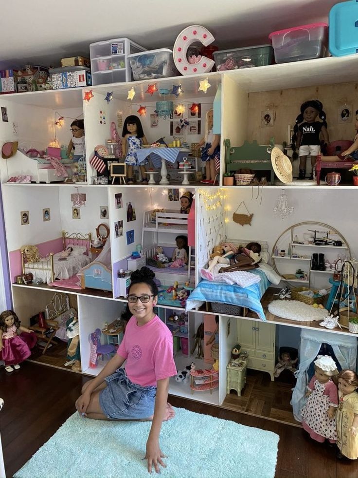 American Girl Storage, American Doll House, Ag Doll House, American Girl House, Doll Rooms, American Girl Doll Room, American Girl Doll Sets, American Girl Dollhouse, Barbie Bedroom