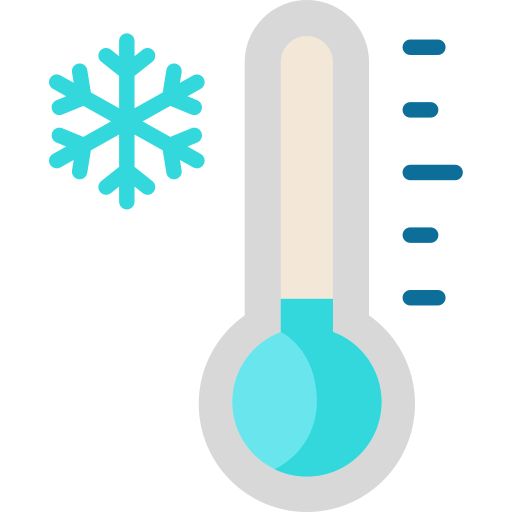 a thermometer with snowflakes on it