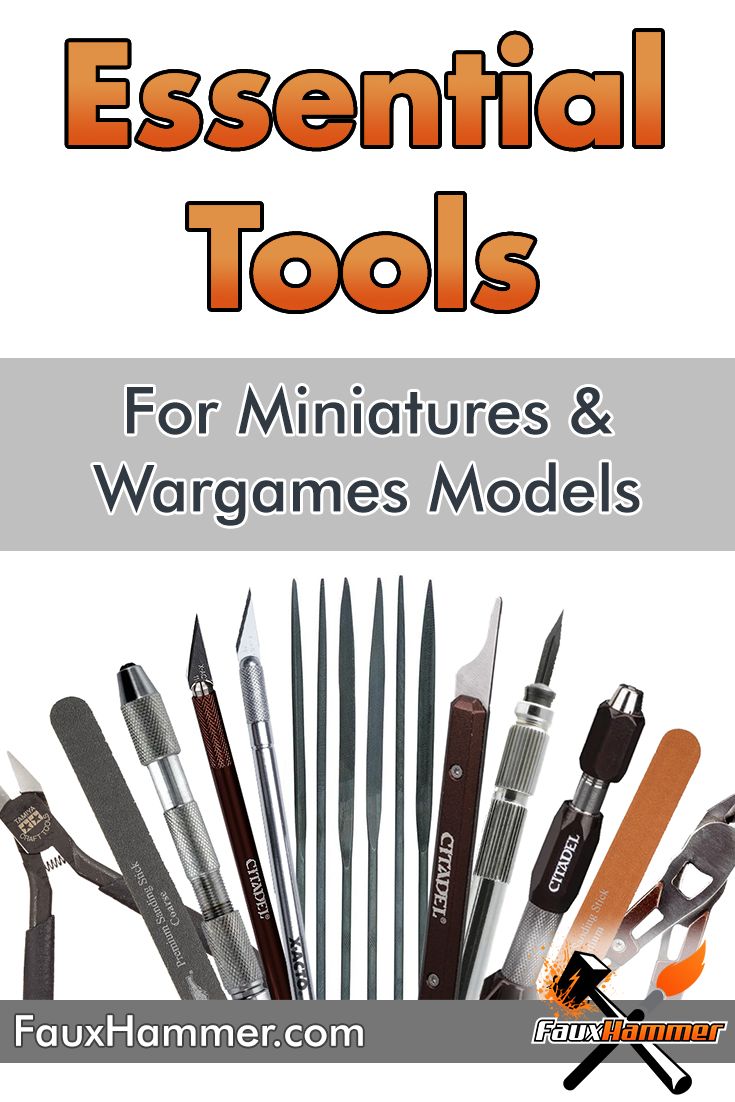 the book cover for essential tools for miniatures and wargames models