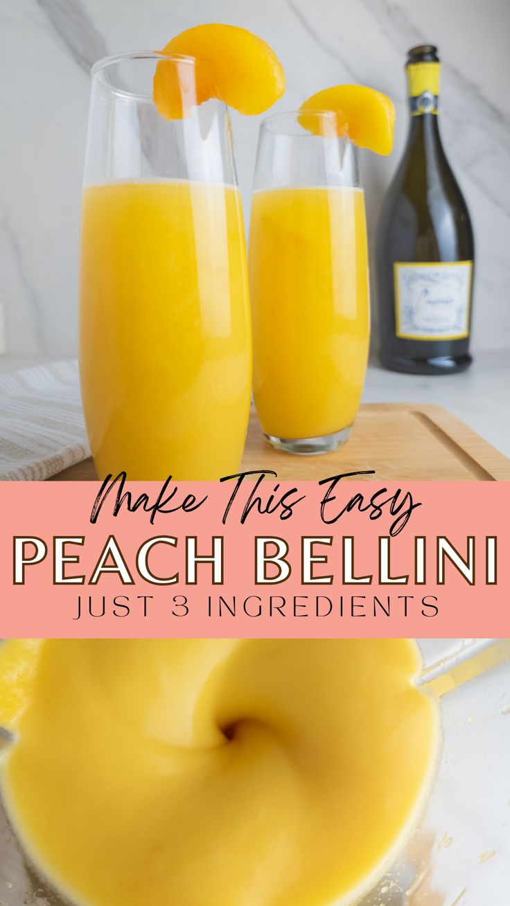 peach bellini cocktail Fun Christmas Drinks, Fun Holiday Drinks, Peach Bellini Cocktail, Peach Bellini Recipe, Holiday Drinks Christmas, Holiday Drinks Alcohol Christmas, Bellini Cocktail, Holiday Drinks Alcohol, Brunch Appetizers