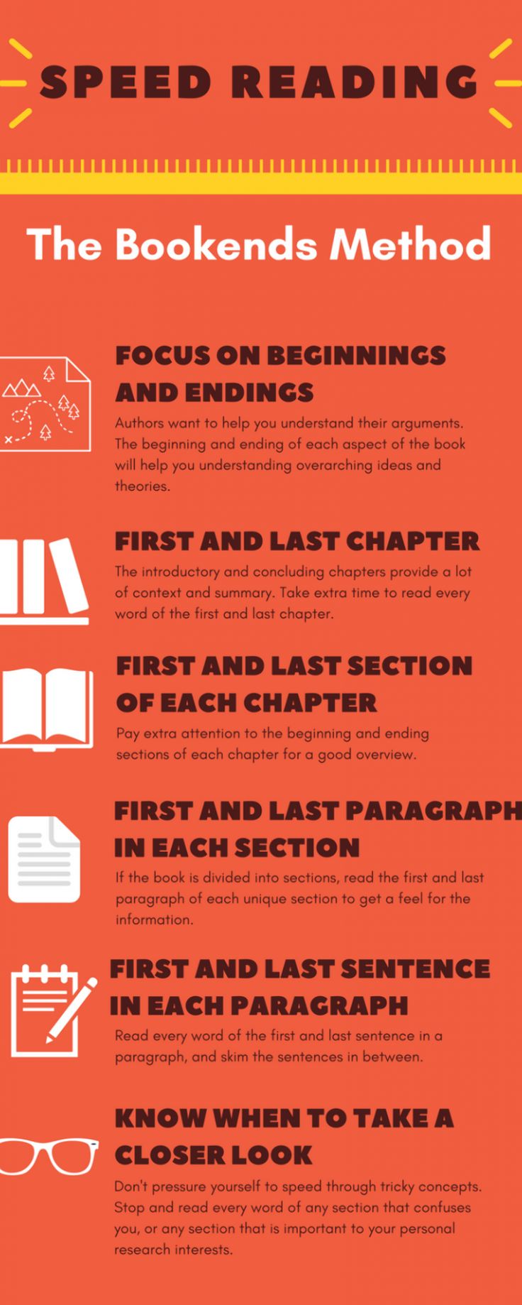 the speed reading guide for students to learn how to read books infographicly on red background