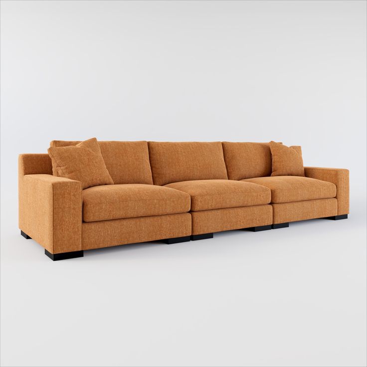 Modern. Modular. Perfection. Our Bondi Collection makes a cool-comfy statement with its broad frame, wide track arms and super-deep seating. Think sink-in style that blends with any décor. | Bondi Hybrid Comfort 3-Piece Sofa in Contessa Ginger | by Value City Furniture 3 Piece Sofa, American Signature Furniture, Value City Furniture, City Furniture, Living Room Sofa, Home Living Room, 3 Piece, Living Room Furniture, Ginger