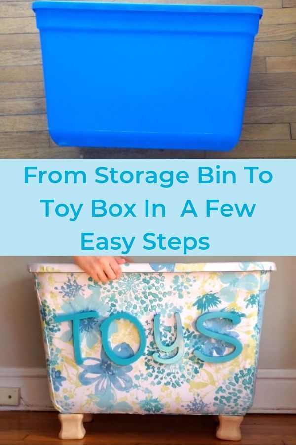 a toy box in a few easy steps to make it easier for kids to use