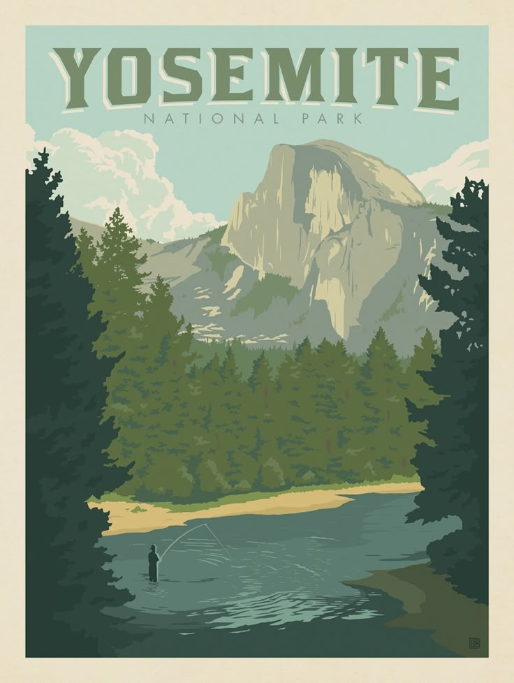 an image of yosemite national park poster