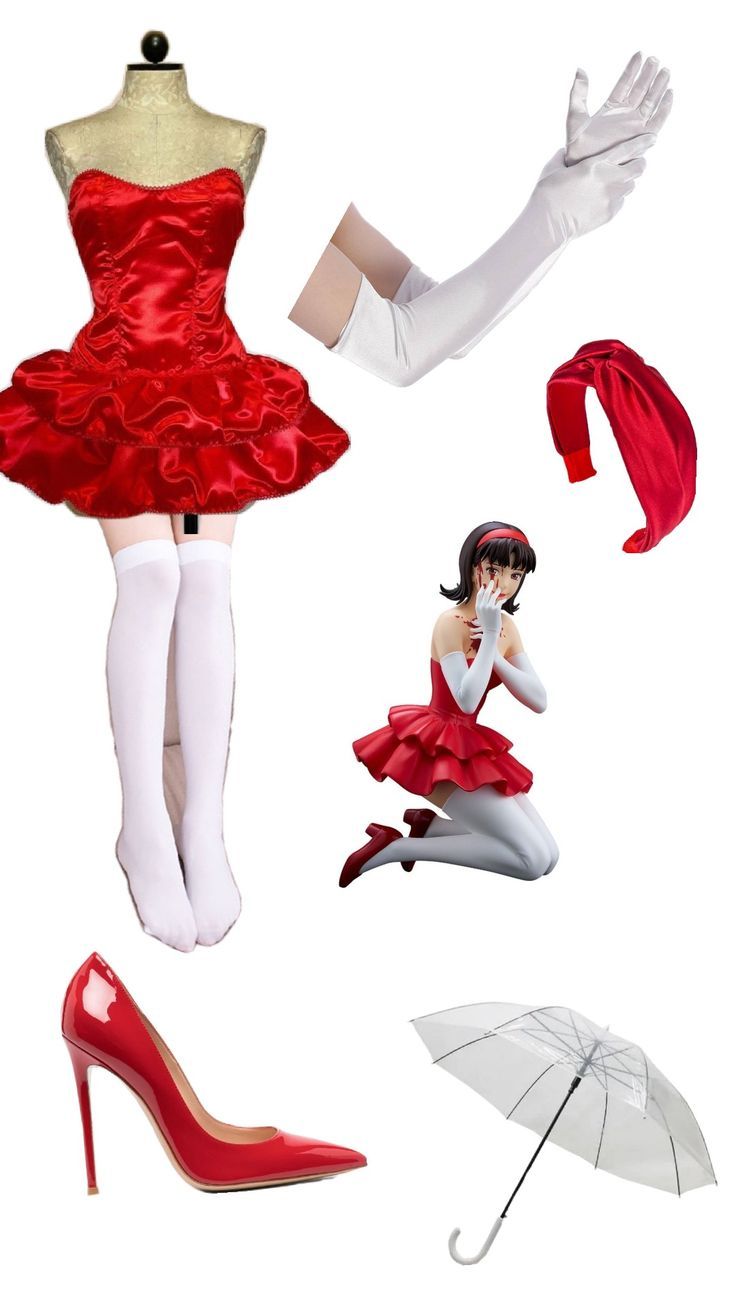 mima cosplay, vestido vermelho curto, salto alto vermelho, meia calça branca, luvas brancas, guarda chuva branco e tiara vermelha Mima Cosplay, Cupid Halloween, Halloween Outfits Ideas, Cozy Apartment Decor, Themed Costumes, Blue Costumes, Pretty Halloween Costumes, Last Minute Halloween, Pelo Afro