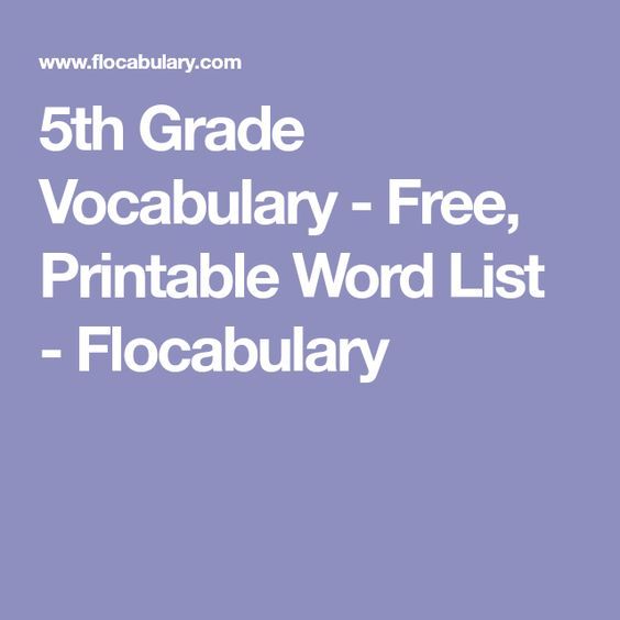 the 4th grade word list is shown in white on a purple background with text that reads,