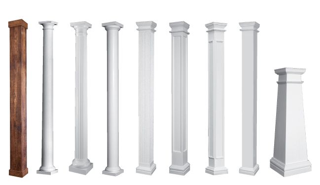 the different types of columns are shown in white and brown colors, including one for each column