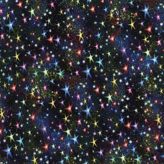 colorful stars in the night sky