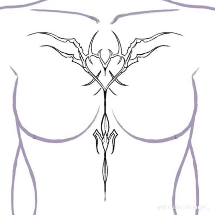 the back of a man's torso with wings drawn on it