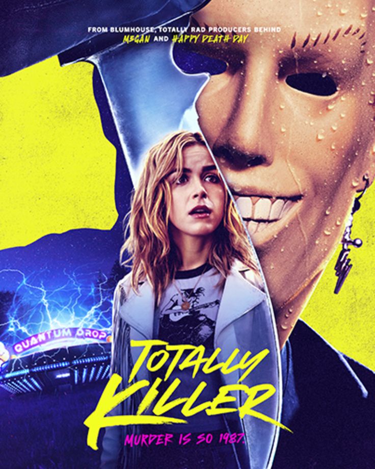 a movie poster with a woman holding a knife in front of a man's face