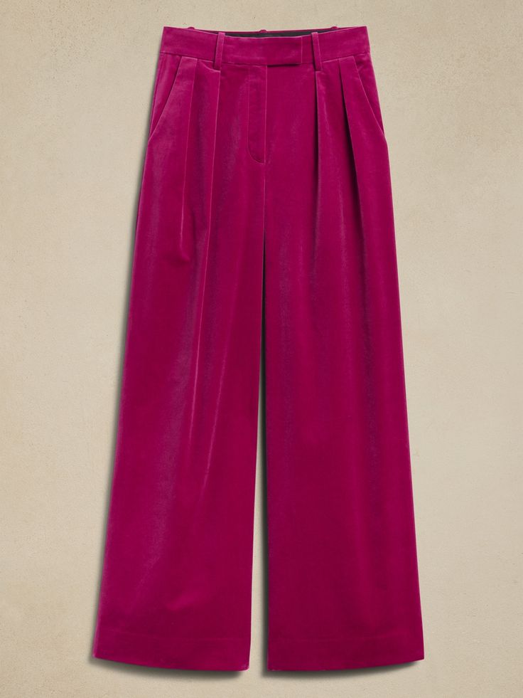 Pink Velvet Pants, Ethereal Casual, Velvet Pant, Formal Pant, True Winter, Velvet Suit, French Girl Style, Dressy Pants, Ultra Wide