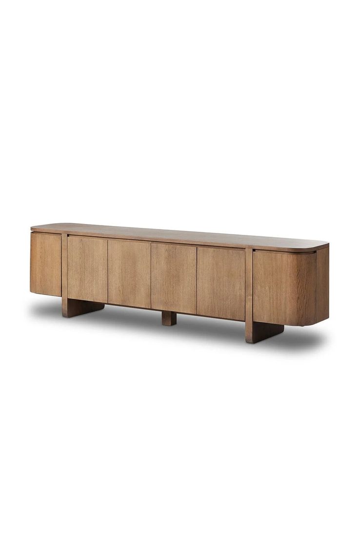 the sideboard is made out of wood