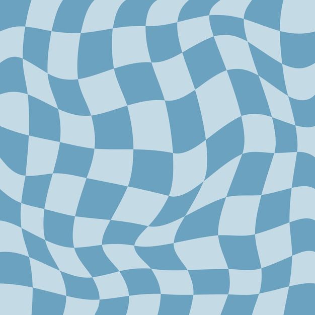 a blue and white checkerboard pattern that looks like it has been distorted to the side