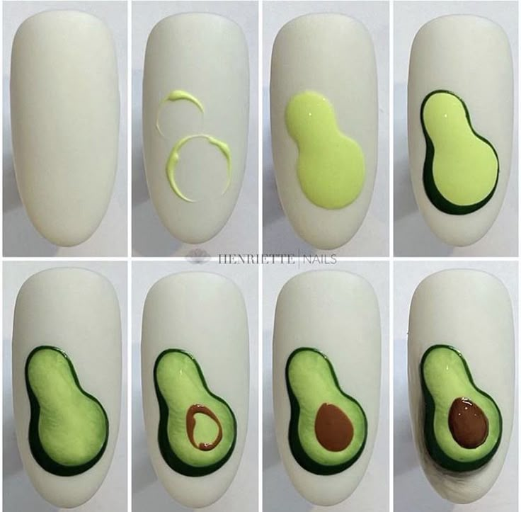 Halloween Nail Art Tutorial, Fruit Nail Designs, Fruit Nail Art, Unghie Nail Art, Art Deco Nails, Quick Nail, Nail Drawing, Nail Art Designs Diy, Almond Nails Designs