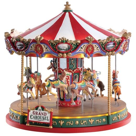 an old fashioned merry go round with horses