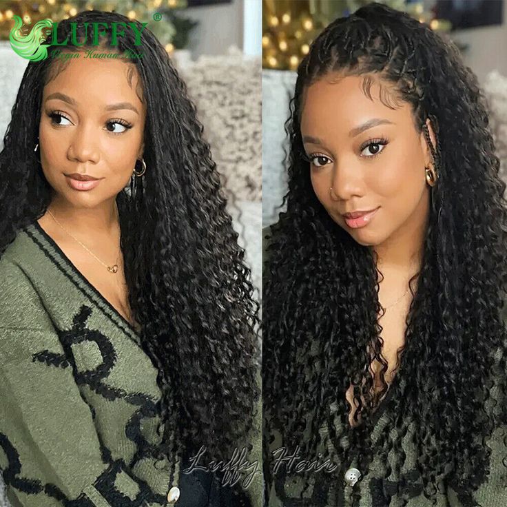 Knotless Boho Box Braid HD Full Lace Wig With Curly Ends 250 Density Braids Wigs | eBay Box Boho Braids, Boho Braids Human Hair, Human Hair Braids, Braids Human Hair, Bohemian Knotless, Braids Wigs, Bohemian Hair, Lace Braid, Braided Wigs