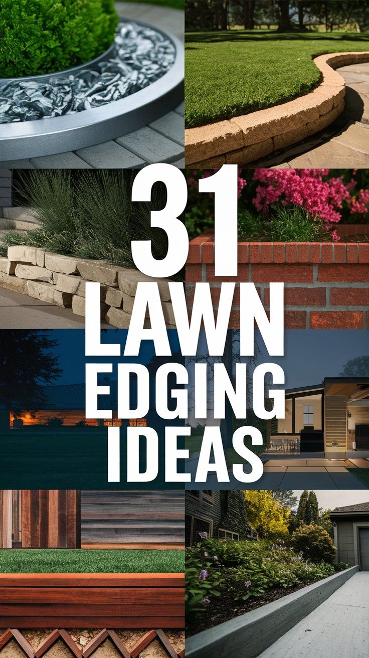 31 DIY Lawn Edging Ideas You Can Do This Weekend Landscaping Edge Ideas, Diy Lawn Edging Ideas, Landscape Around Utility Boxes, Landscape Trim Ideas, Garden Trim Edging, Easy Edging Landscape, Lawn Edge Ideas, How To Edge A Flower Bed, Flower Bed Border Ideas Cheap