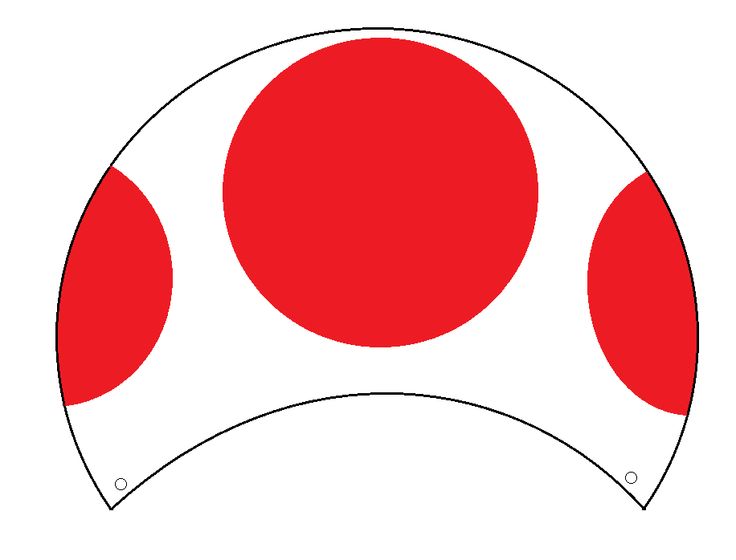 a red and white polka dot design on a white background