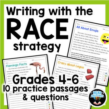 writing with the race strategy grade 4 - 6 practice passages and questions