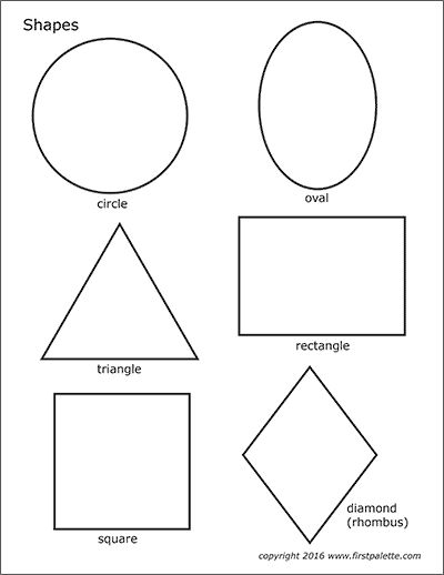 four different shapes are shown in this worksheet