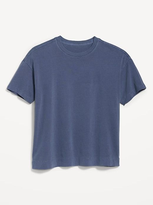 Vintage Crew-Neck T-Shirt | Old Navy Plain Tee Shirts, Baggy Shirts, Crew Neck Tshirt, Plain Tees, Solid Color Shirt, Simple Trendy Outfits, Loose Shirts, Plain Shirts, Plain Tshirt