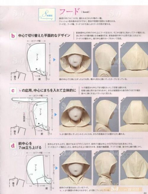 the instructions for how to make an origami hood