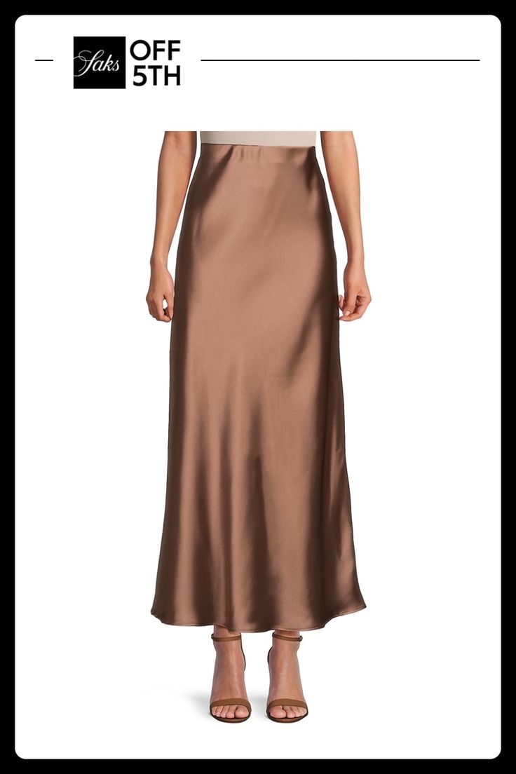 Include This Skirt In Your Wardrobe; It Is Necessary On All Counts—comfort, Style And Effortlessness. Elasticized Waistband Pull-On Polyester & Spandex Machine Wash Made In Usa Size & Fit About 39.25" Long Model Shown Is 5'10" (177cm) Wearing Us Size Small. Womens - W Trend Separates > Saks Off 5th. Renee C.. Color: Dune. Size: M. Long Silk Skirts, Satin Skirt Wedding Guest, Cream Satin Skirt Outfit, Satin Midi Skirt Outfits, Long Satin Skirt, Long Silk Skirt, Business Attire Women, Satin Maxi Skirt, Silk Midi Skirt