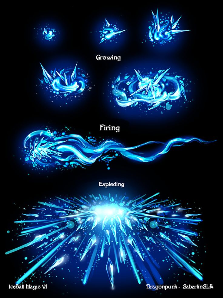 some blue and white fireworks on a black background with the words flying, sparkling, exploding