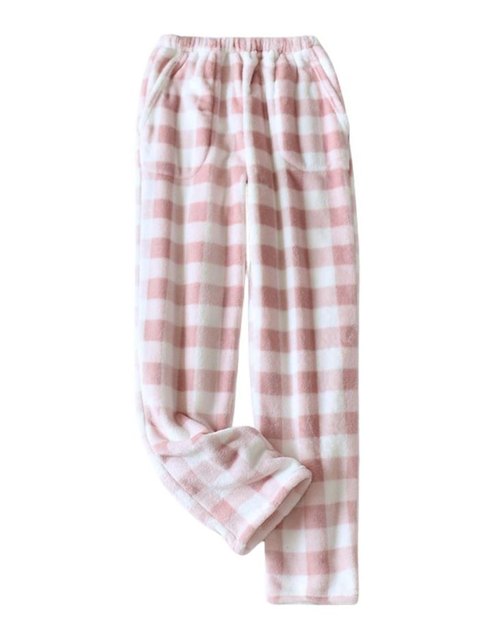 PRICES MAY VARY. Material:This cozy fuzzy pj pants is made of super-soft and skin-friendly material, making relaxing as comfort as possible.Perfect for sleepwear, nightwear, loungewear or going out. Design:This women's coral fleece pajama bottoms featuring classic plaid pattern,elastic waist for a flattering fit and two side pockets for convenience. Loose long pants with a jogger fit are intended for winter,you can also choose for the straight style for more freedom. A Warm Gift:Whether you're l Cute Soft Pj Pants, Fuzzy Pants Pajamas, Cute Plaid Pants, Fuzzy Pajamas Pants, Wide Leg Pyjama Pants, Fuzzy Christmas Pajama Pants, Preppy Pajama Pants, Cute Pj Sets Pants, Christmas Pajama Pants Aesthetic