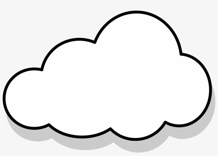 a black and white drawing of a cloud