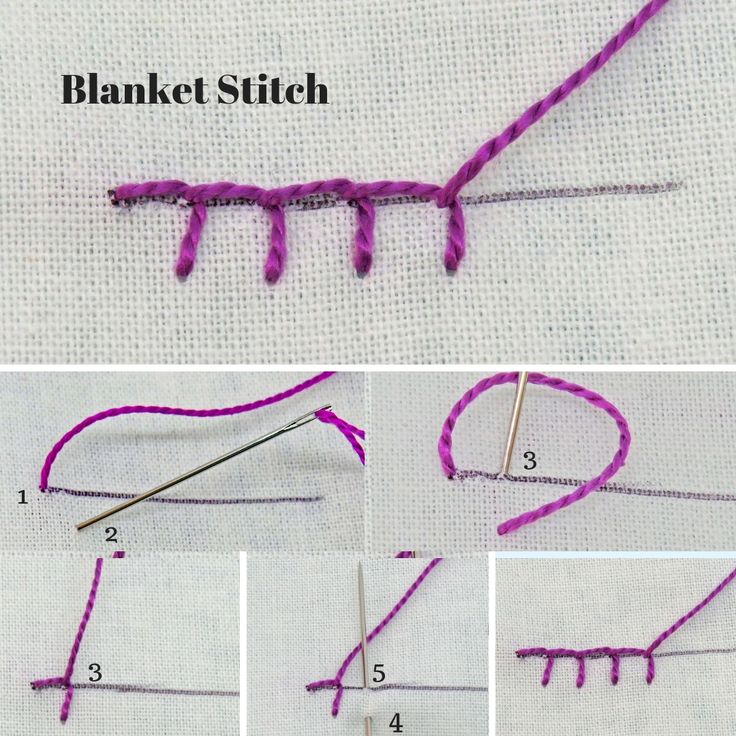 instructions for how to crochet the stitches on a white cloth with purple thread