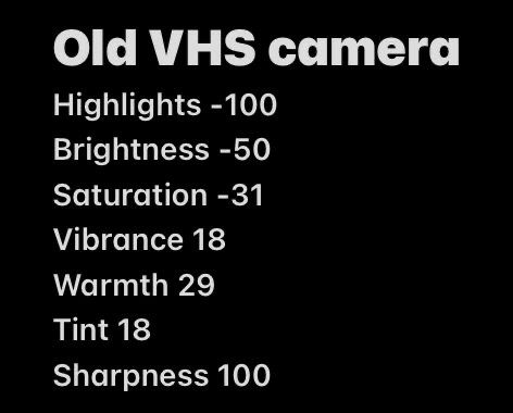 Nostalgia Photo Settings, Phone Filters, Vhs Camera, Picture Filters, Pics Edit, Pic Edits, Pic Editing, Camera Editing, Photo Settings