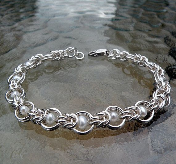 bracelet Chainmaille Jewelry Patterns, Jump Ring Jewelry, Chainmaille Jewelry, Chainmail Jewelry, Chainmaille Bracelet, Chain Maille Jewelry, Chain Maille, Creative Idea, Wire Work Jewelry