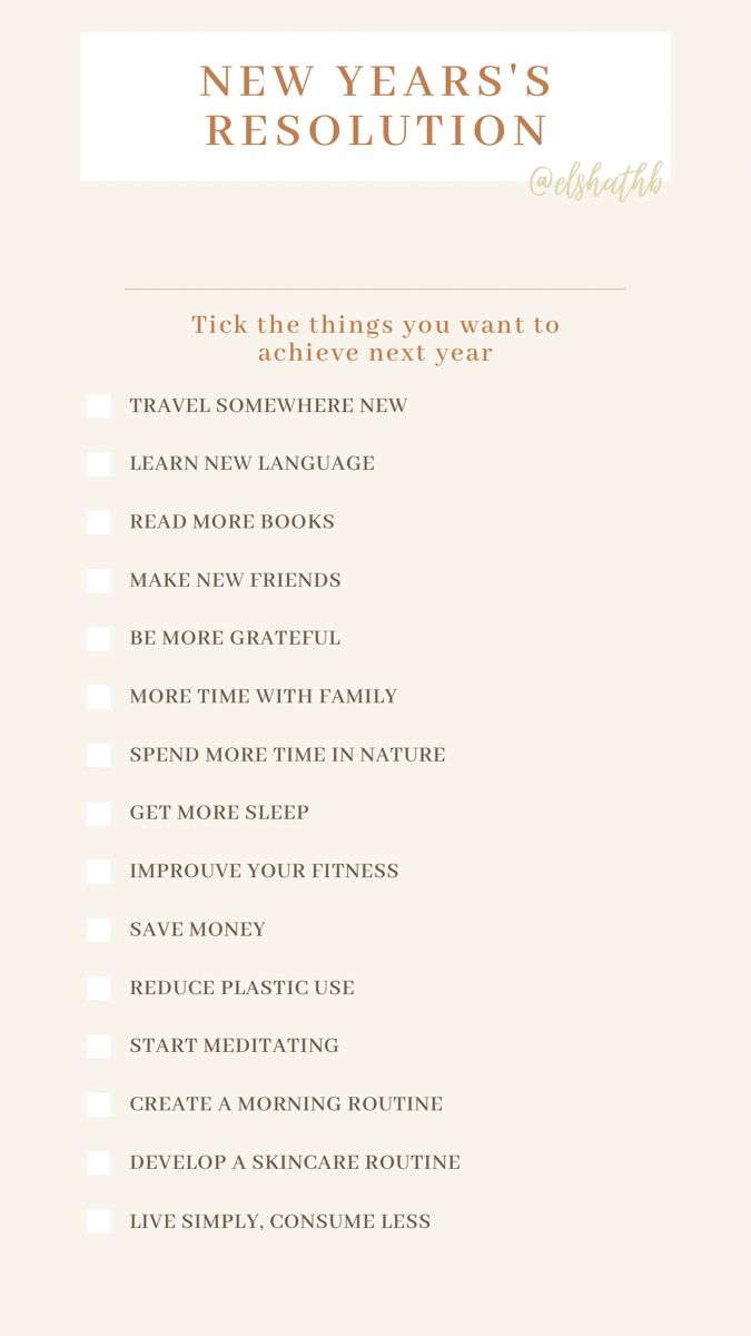 New year resolution 2023