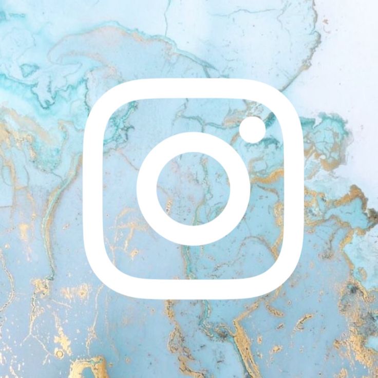 the instagram logo overlaided with gold and blue marble