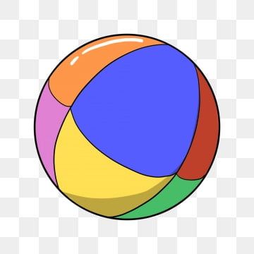 an image of a colorful beach ball on a white background, transparent and png