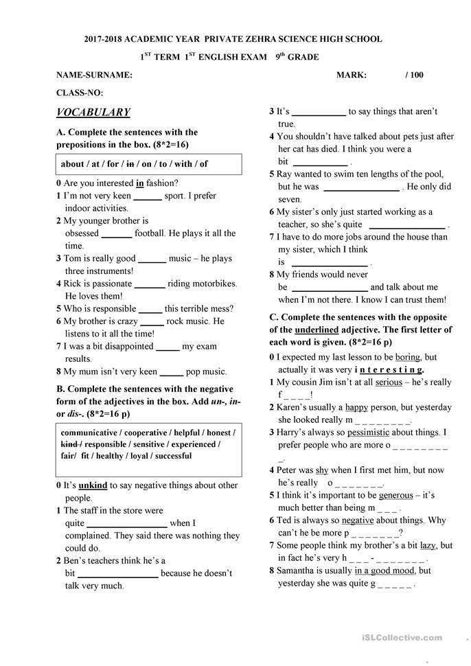 the worksheet is shown for students to use in their writing and reading skills