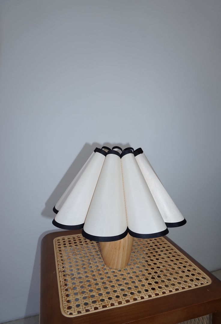 a lamp that is sitting on top of a table