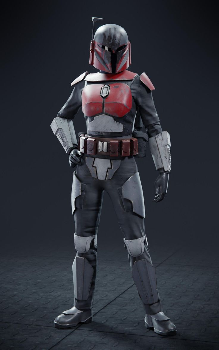 a star wars character is standing with his hands on his hips and wearing a helmet