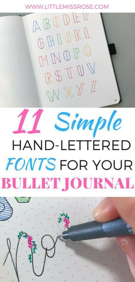 Want some simple examples of hand-lettered fonts for you bullet journal? Click here! Illusion Fotografie, Bullet Journal Font, Journal Fonts, Alfabet Letters, Bullet Journal Ideas, Creative Lettering, Dot Journals, Journal Art, Bullet Journal Spread