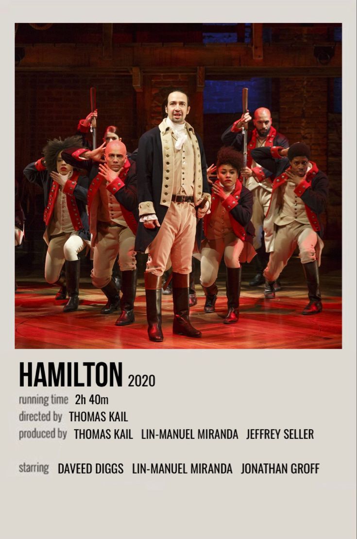 an advertisement for the musical's production of hamilton